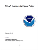Cover of the 2016 NOAA Commercial Space Policy