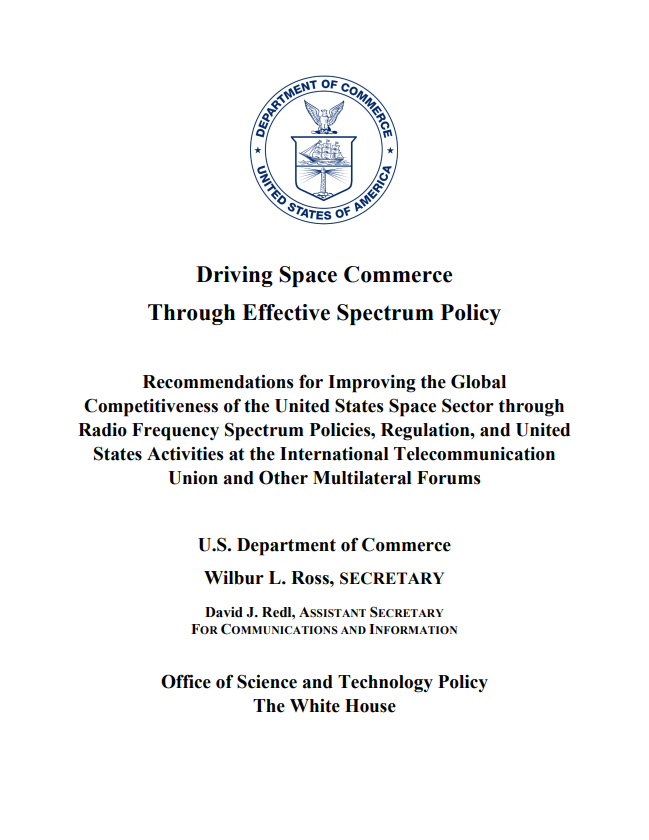 Commerce Secretary Issues Space Commerce Spectrum Report